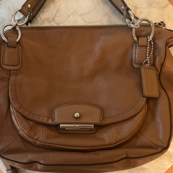 Coach Kristin Crossbody Brown Shoulder Handbag with Silver Hardware - Picture 7 of 8